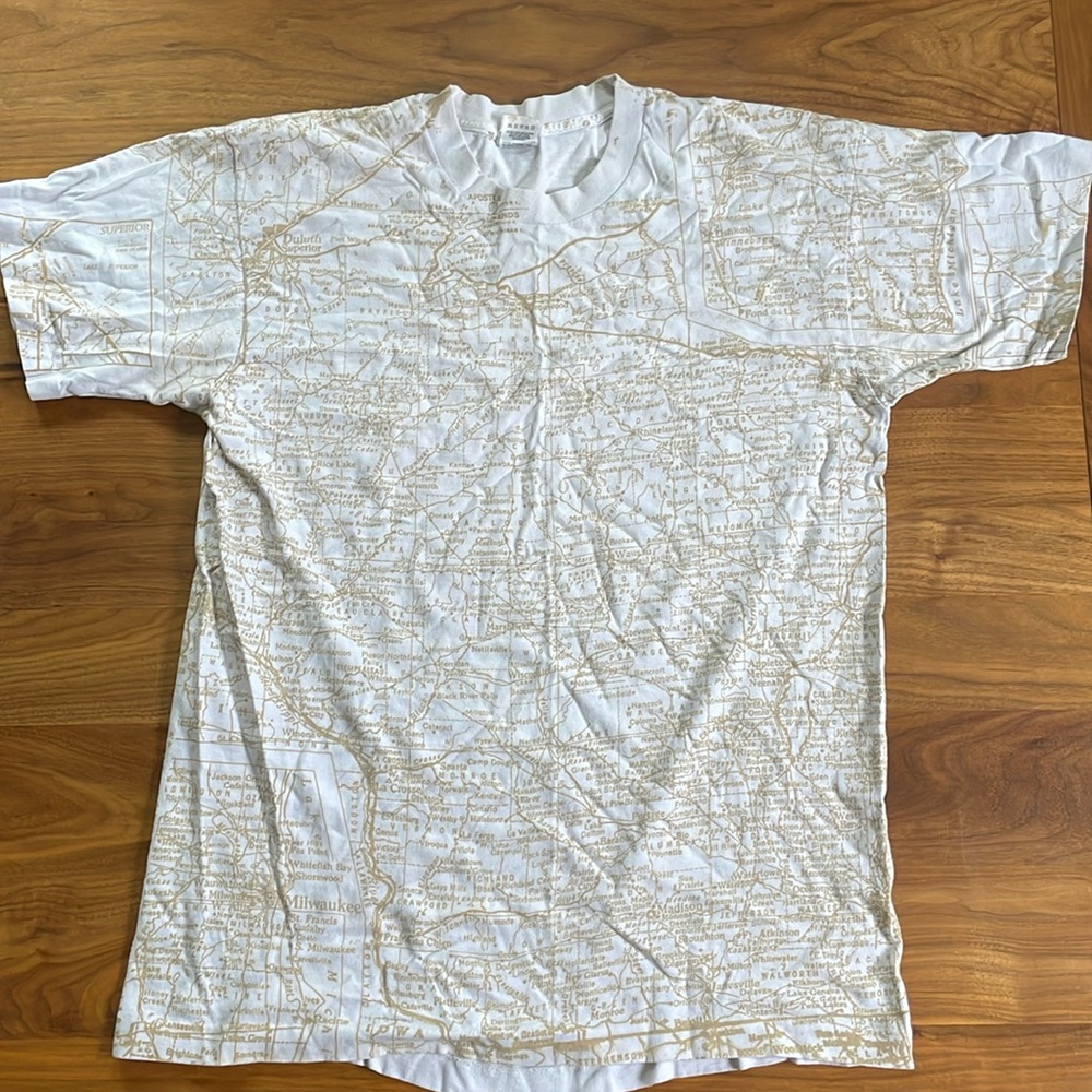Vintage Wisconsin Map Tee